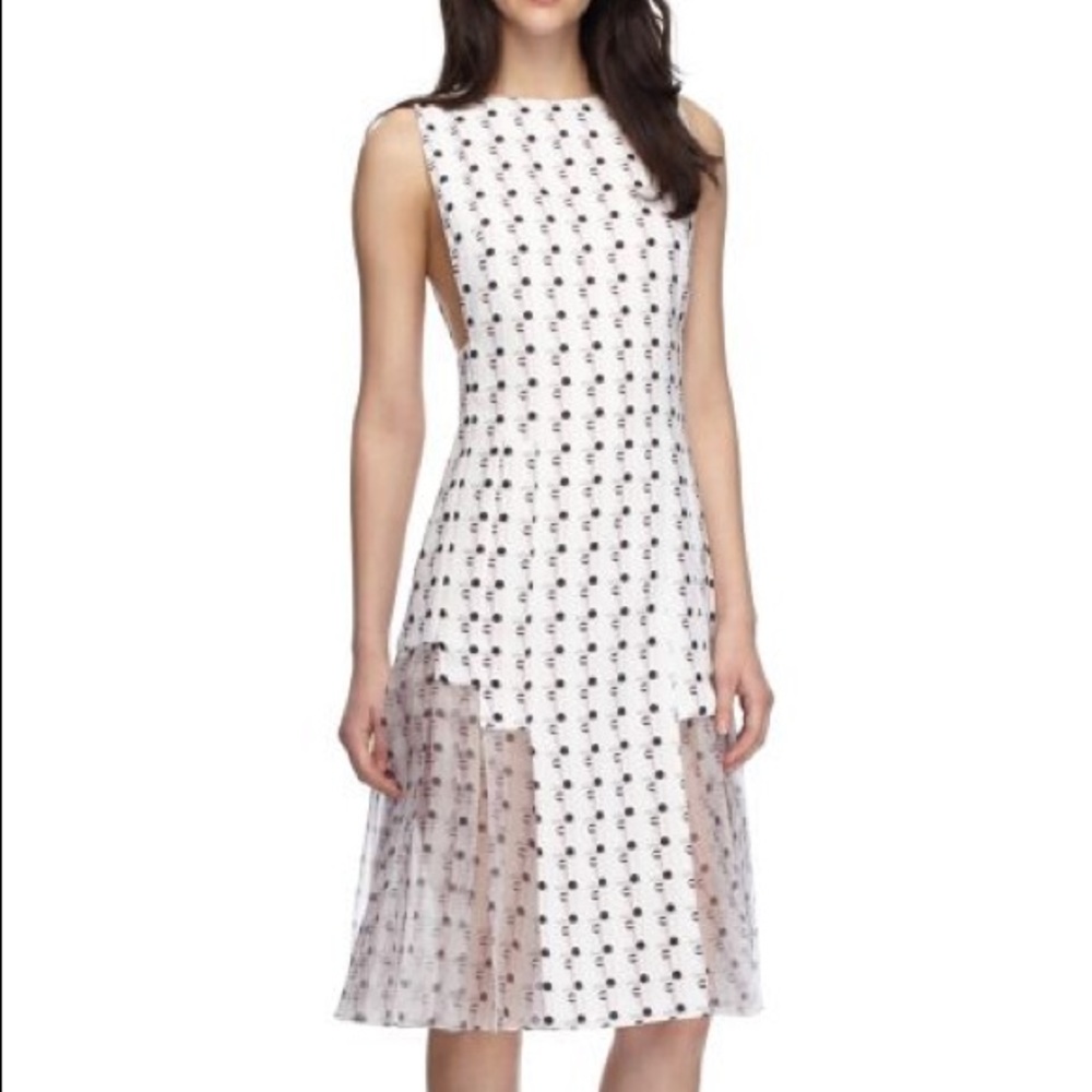 THAKOON Abstract Geometric-Print Combo Dress